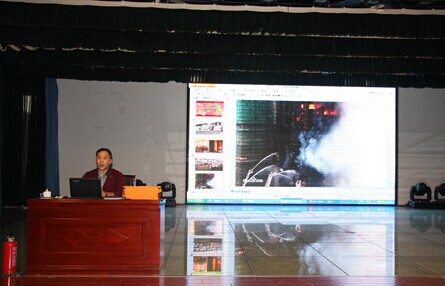 省公安消防中心到邢台技师学院举办消防知识培训